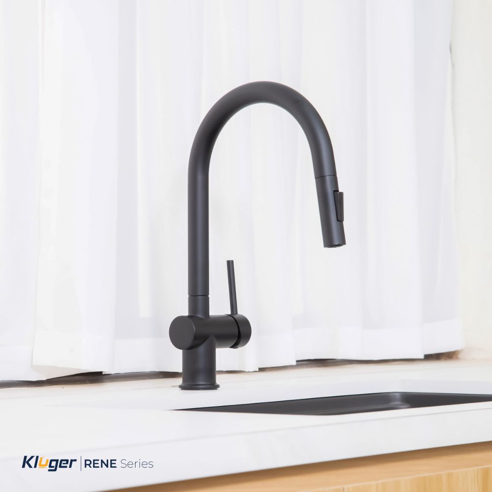 Vòi chậu bếp nóng lạnh dây rút RENE KLUGER KLF0008SS / KLF0008SC / KLF0008SB