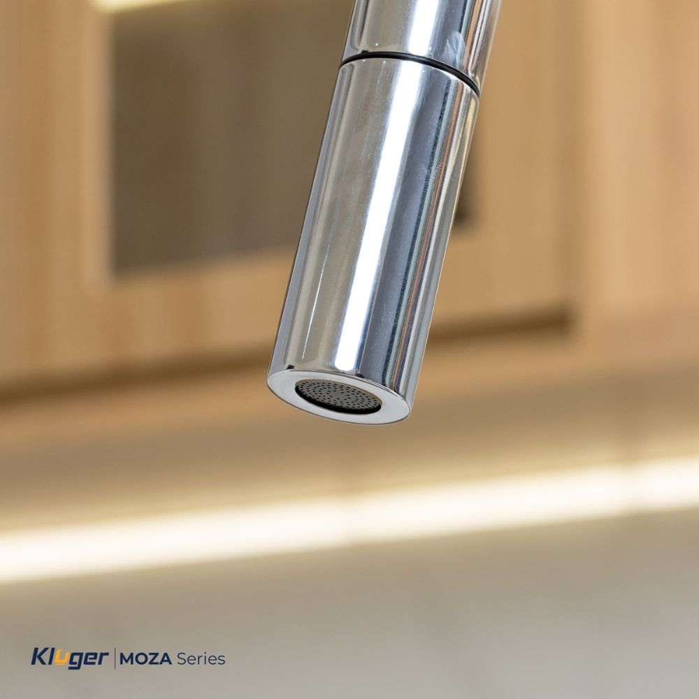 Vòi chậu bếp nóng lạnh dây rút MOZA Kluger KLF0009SC