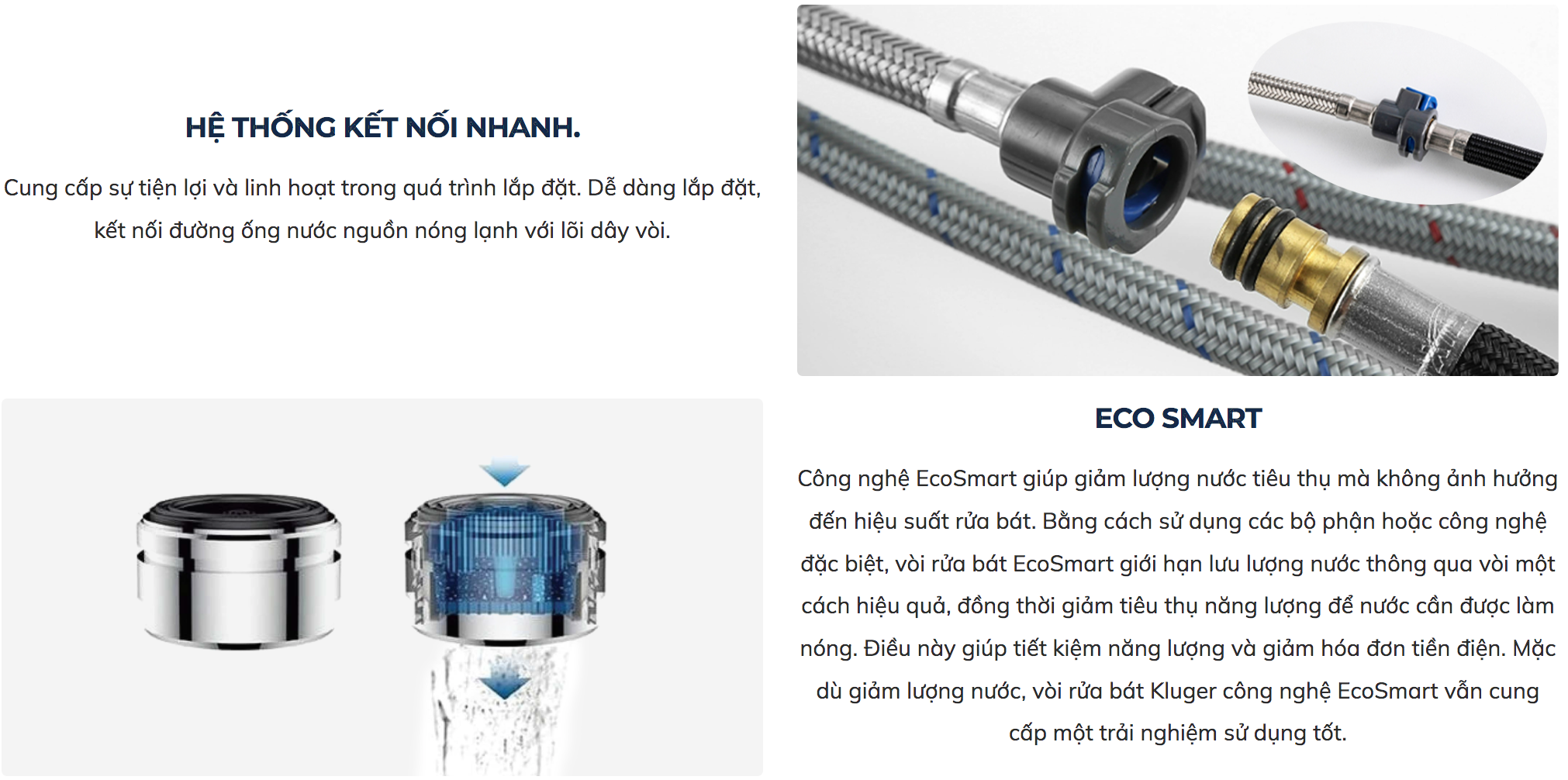 Đặc điểm nổi bật vòi rửa chén bát RICO KLUGER KLF0011C