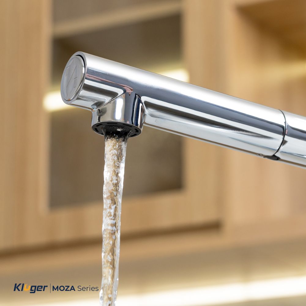 Vòi chậu bếp nóng lạnh dây rút MOZA Kluger KLF0013SC