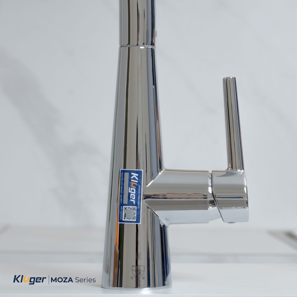 Vòi chậu bếp nóng lạnh dây rút MOZA Kluger KLF0013SC