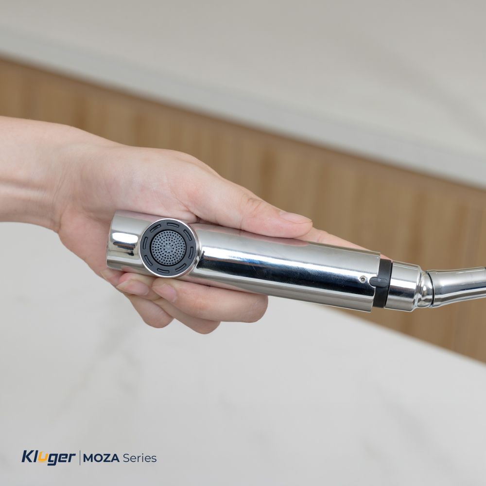 Vòi chậu bếp nóng lạnh dây rút MOZA Kluger KLF0013SC