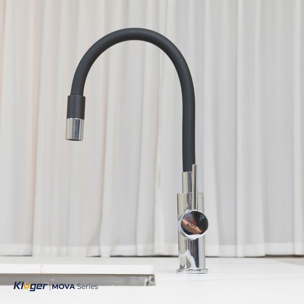 Vòi chậu bếp nóng lạnh cần mềm MOVA Kluger KLF0015B