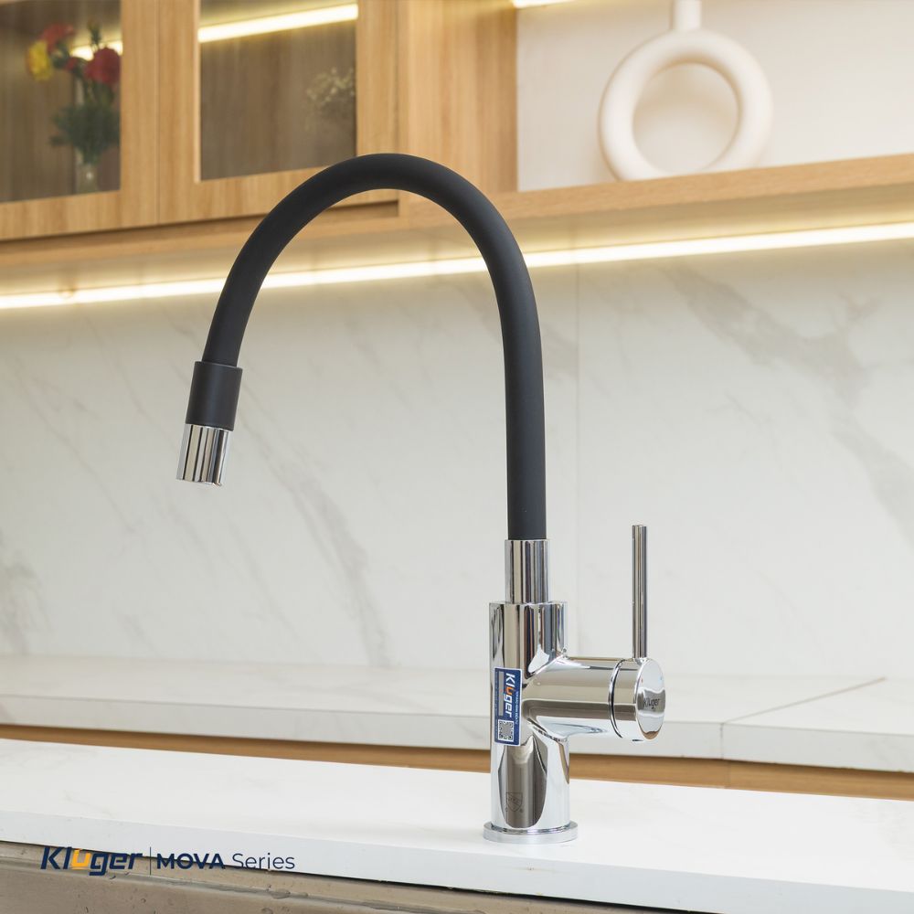 Vòi chậu bếp nóng lạnh cần mềm MOVA Kluger KLF0015B