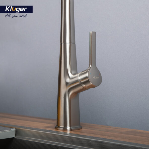 Vòi bếp nóng lạnh dây rút RAIN KLUGER KLF0018B / KLF0018S