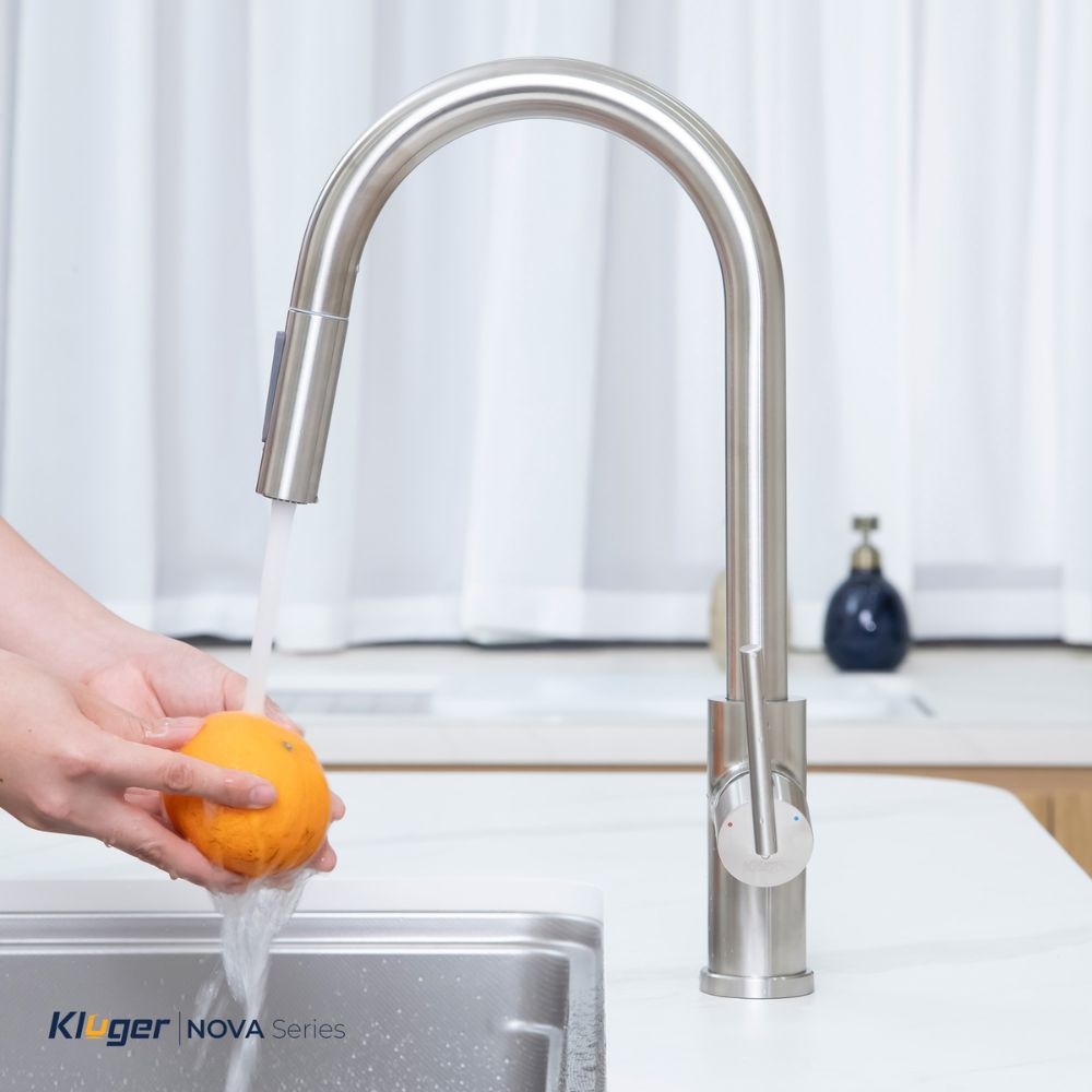 Vòi chậu bếp nóng lạnh dây rút NOVA KLUGER KLF0030S