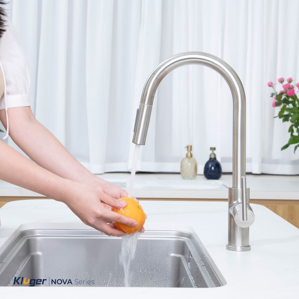 Vòi chậu bếp nóng lạnh dây rút NOVA KLUGER KLF0030S