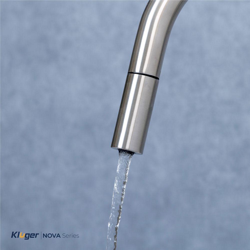 Vòi chậu bếp KLUGER KLF0031S / KLF0031SC nóng lạnh dây rút NOVA