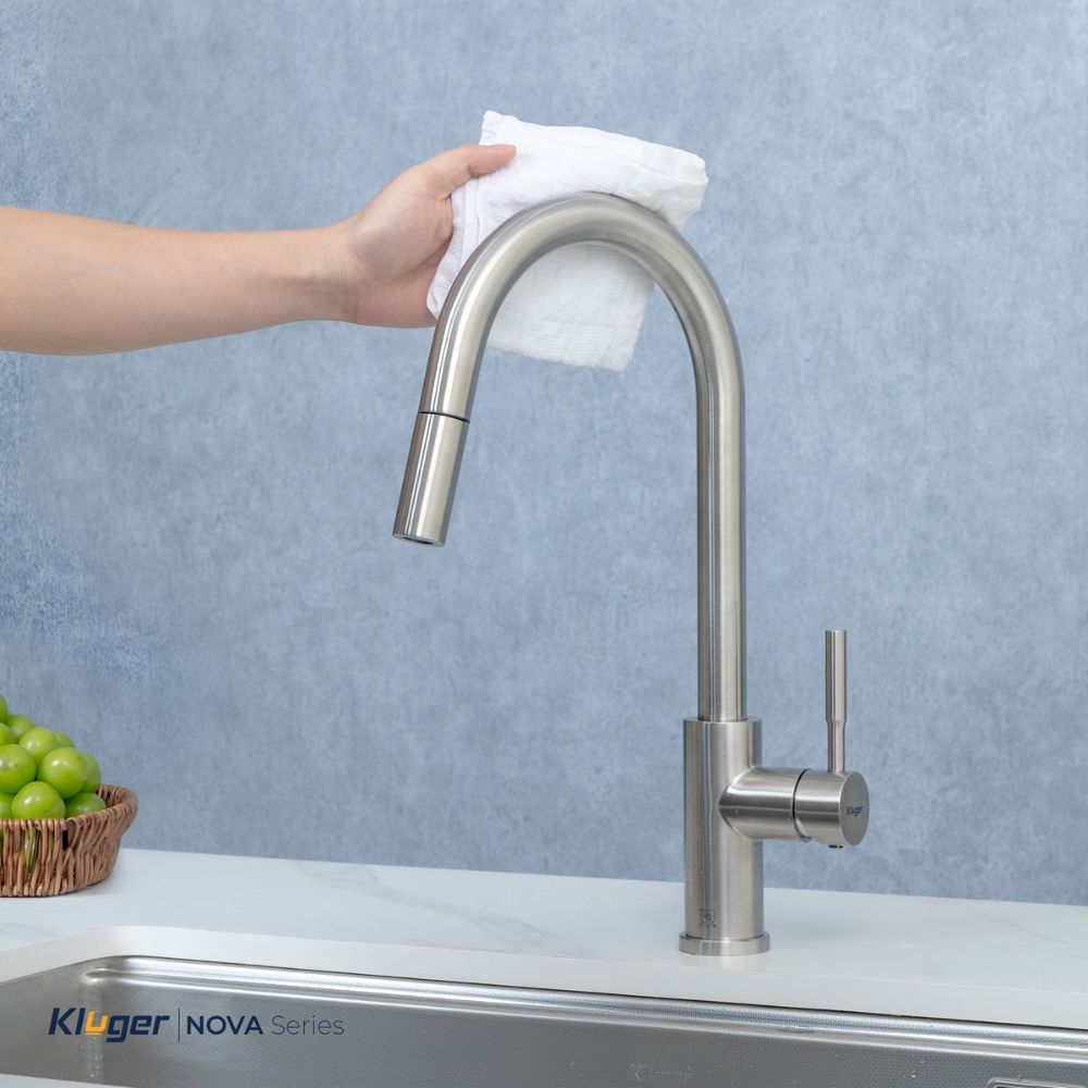 Vòi chậu bếp KLUGER KLF0031S / KLF0031SC nóng lạnh dây rút NOVA