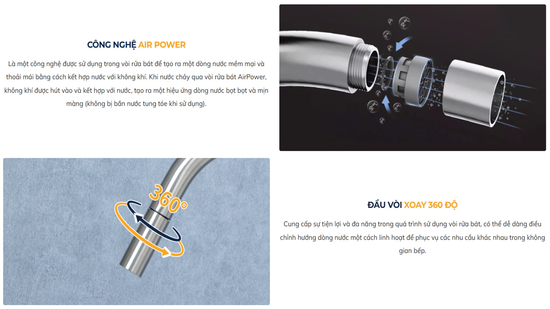 Vòi chậu bếp KLUGER KLF0031S / KLF0031SC nóng lạnh dây rút NOVA