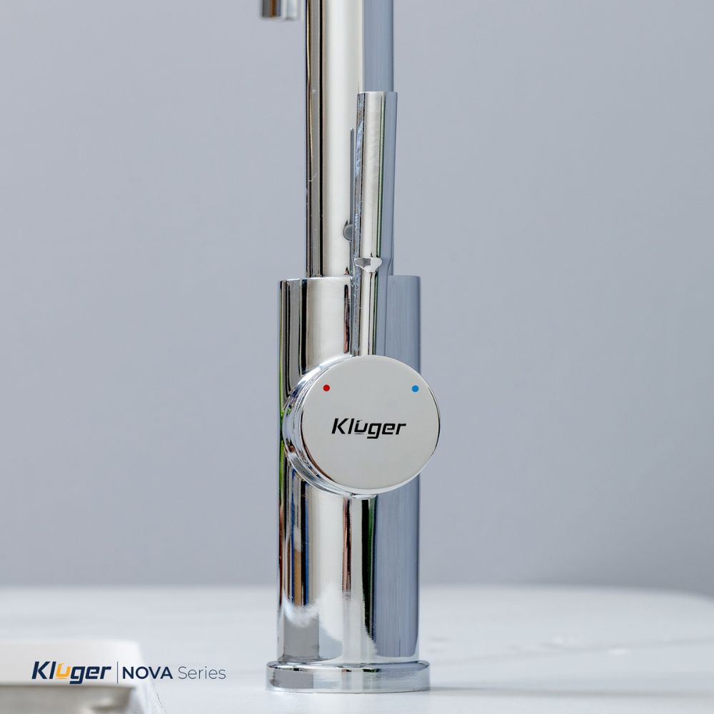 Vòi chậu bếp KLUGER KLF0031S / KLF0031SC nóng lạnh dây rút NOVA