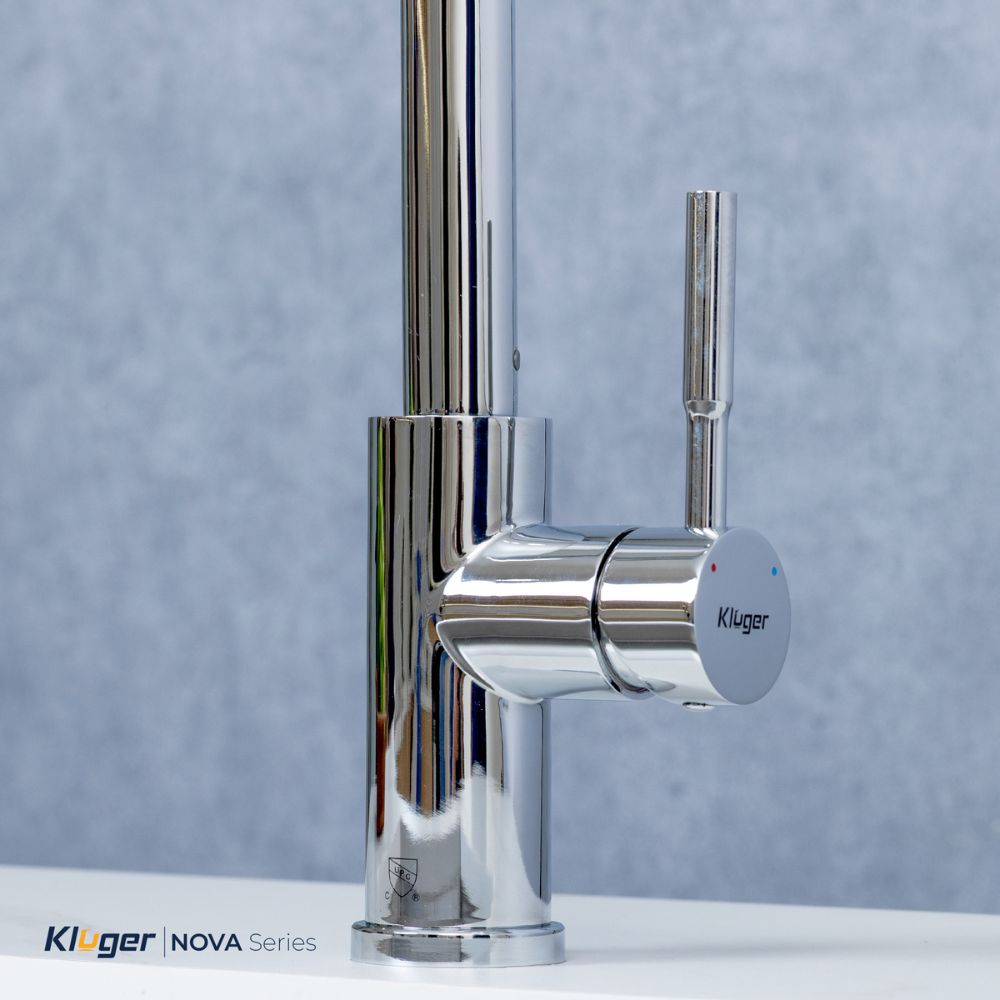 Vòi chậu bếp KLUGER KLF0031S / KLF0031SC nóng lạnh dây rút NOVA