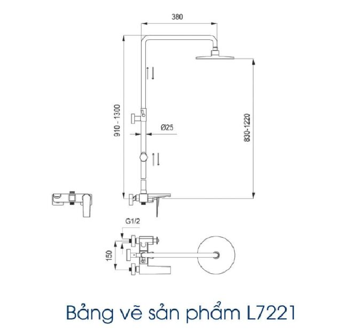 Sen cây nóng lạnh Luxta L7221