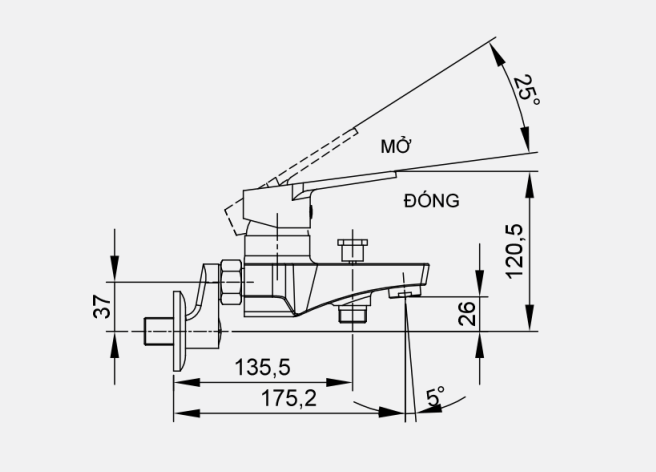 Bộ sen tắm nóng lạnh Luxta L2226