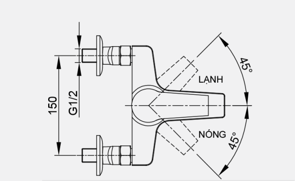 Bộ sen tắm nóng lạnh Luxta L2226