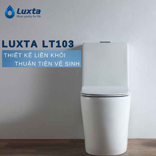 Bồn cầu 1 khối LUXTA LT-103 nắp êm