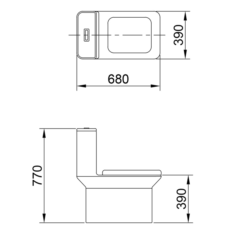 Bồn cầu 1 khối LUXTA LT-104 nắp êm