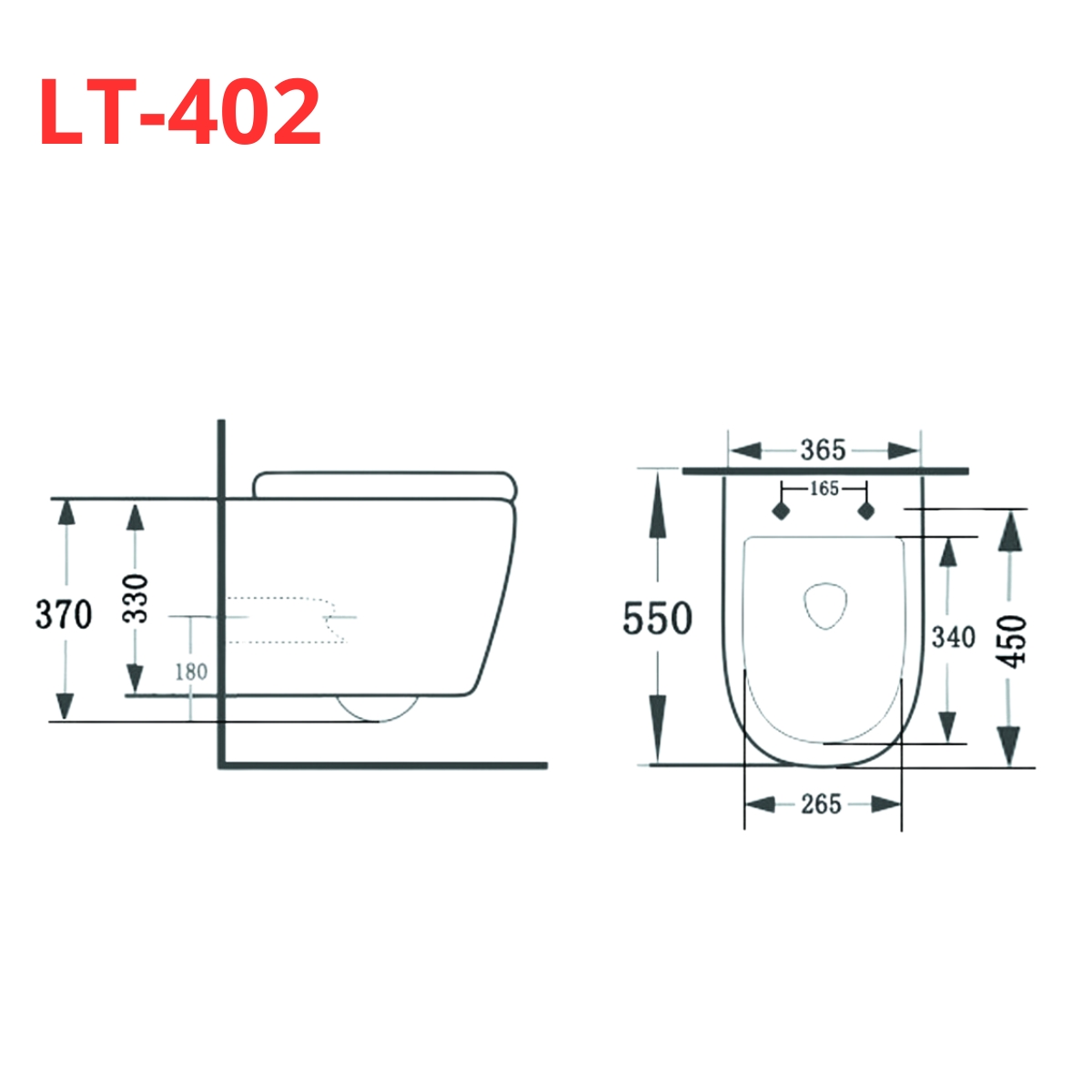 Bồn cầu treo tường LUXTA LT-402 nắp êm