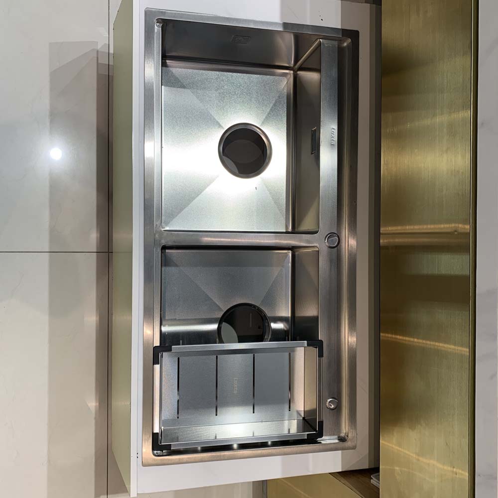 Chậu chén Inox 304 2 hộc 110x48cm Luxta LC11048-3.0