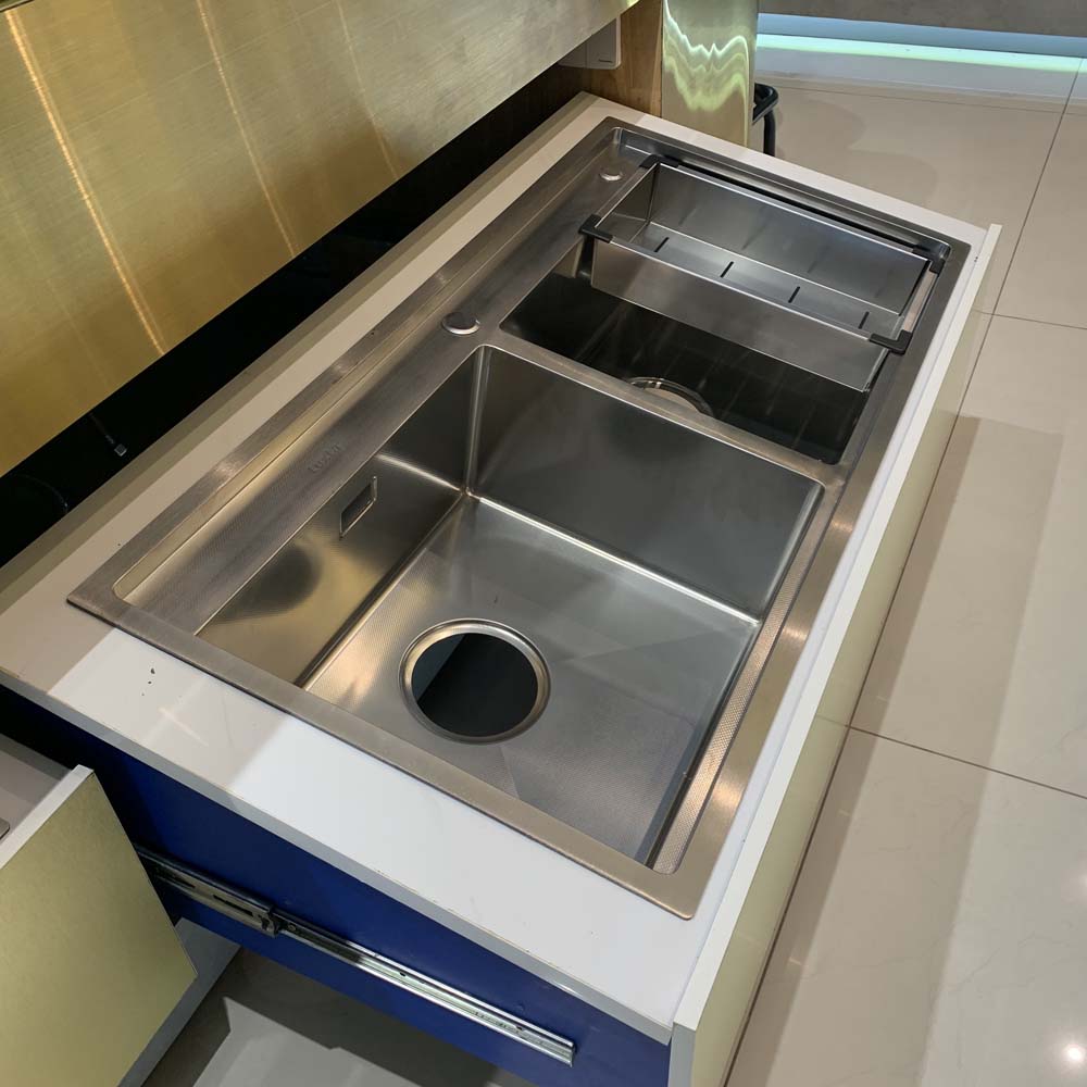 Chậu chén Inox 304 2 hộc 110x48cm Luxta LC11048-3.0