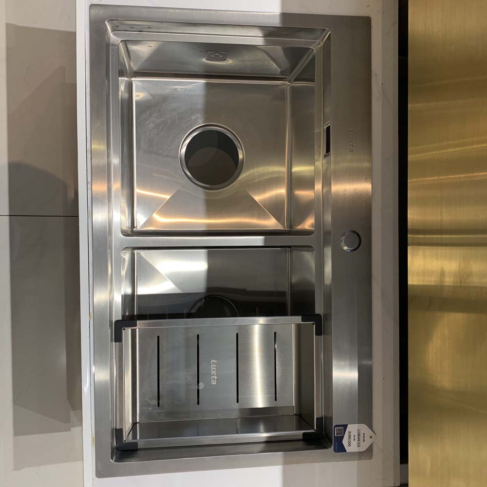 Chậu chén Inox 304 2 hộc 80x49cm Luxta LC8049-3.0