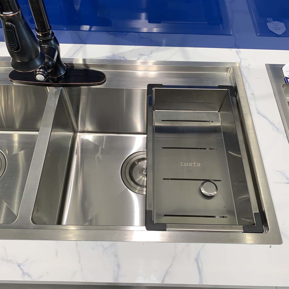 Chậu chén Inox 304 2 hộc 96x48cm Luxta LC9648-3.0