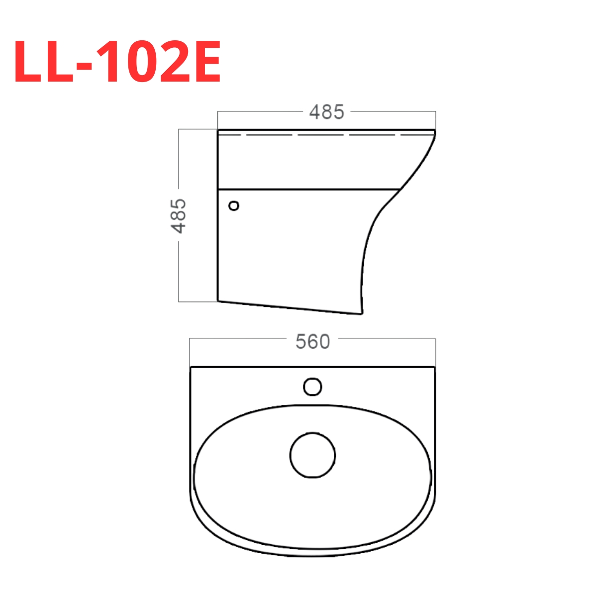 Chậu rửa mặt lavabo treo tường Luxta LL-102E