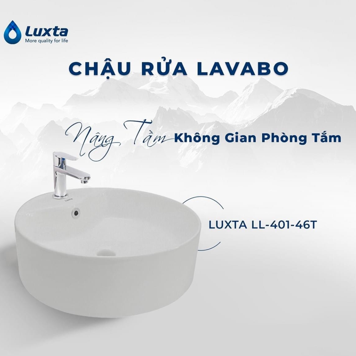 Chậu lavabo đặt bàn Luxta LL-401-46T