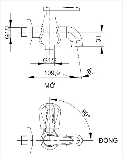 Vòi sen tắm Luxta L2116T3