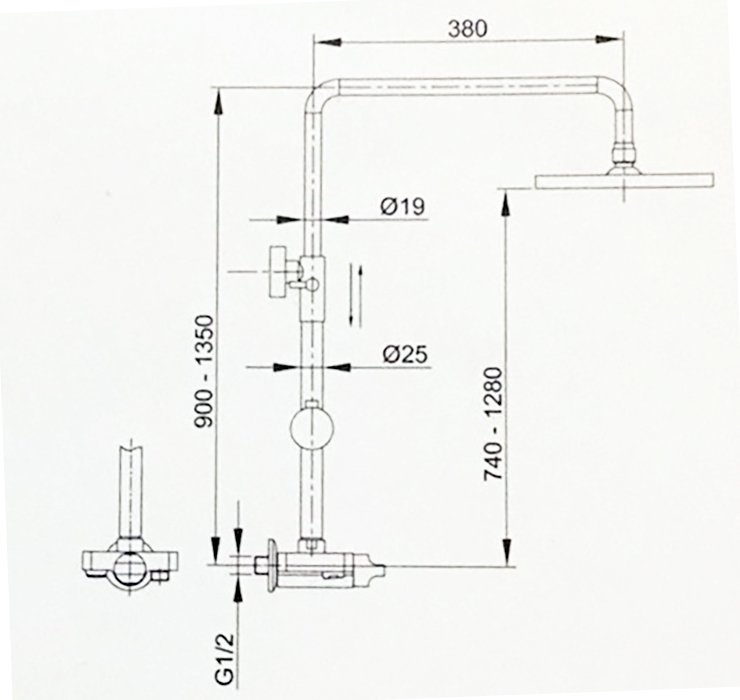 Sen cây tắm đứng lạnh Luxta L7103