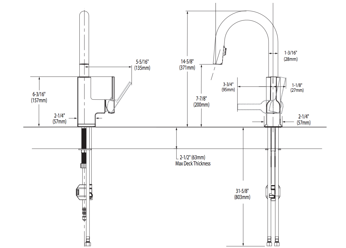 Vòi rửa chén MOEN S62308BL
