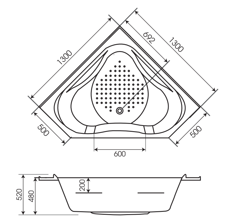 Bồn tắm nằm massage sục khí MANHATTAN MS-8879BY-SUCKHI