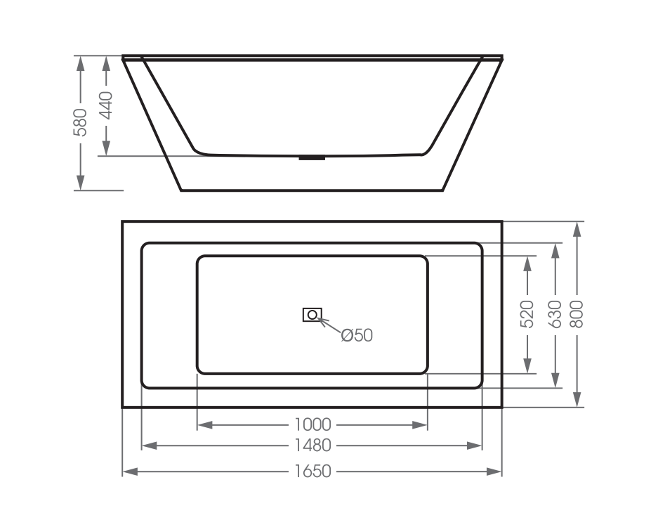 Bồn tắm nằm đặt sàn MANHATTAN MO-6647B