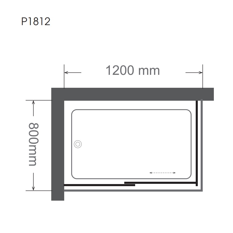Bản vẽ kỹ thuật phòng tắm đứng vách kính cửa lùa MANHATTAN MKE1131