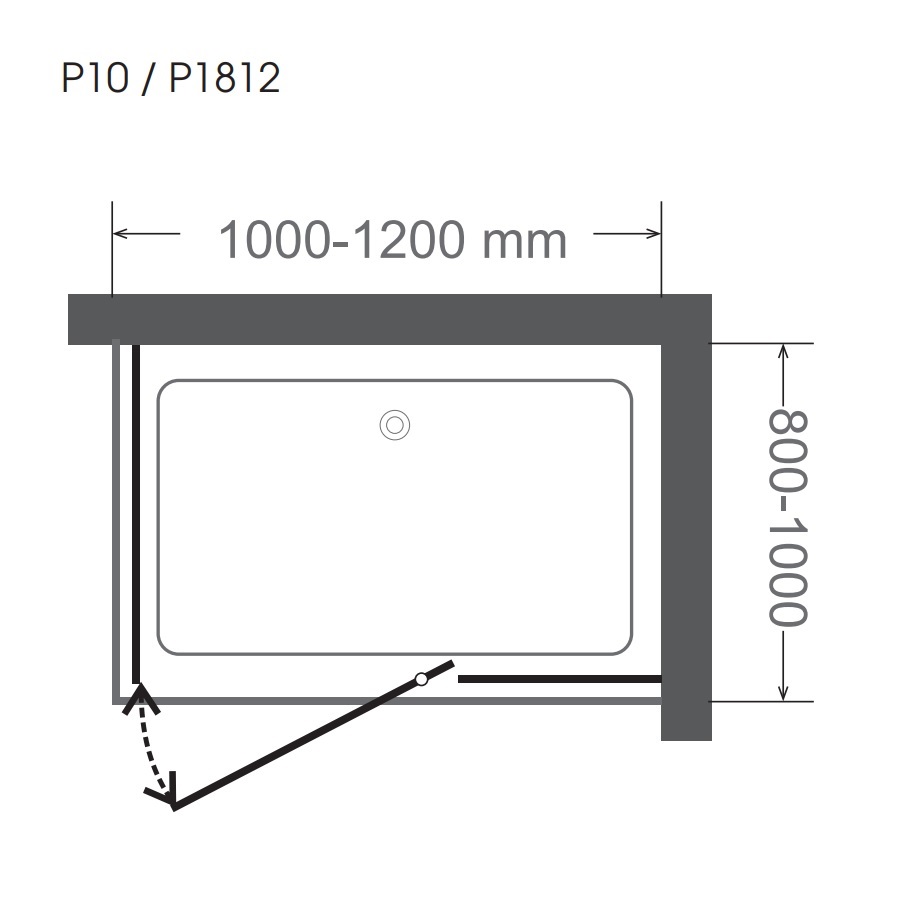 Phòng tắm đứng vách kính cửa mở MANHATTAN MW1231-800x1200