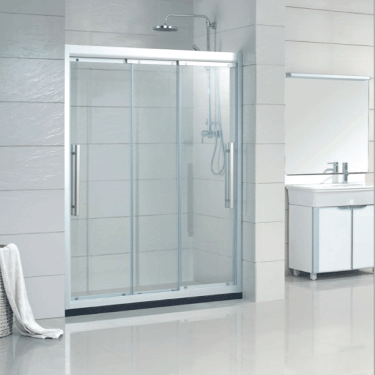 Vách kính phòng tắm cửa lùa MANHATTAN MF6133G-1500x1900