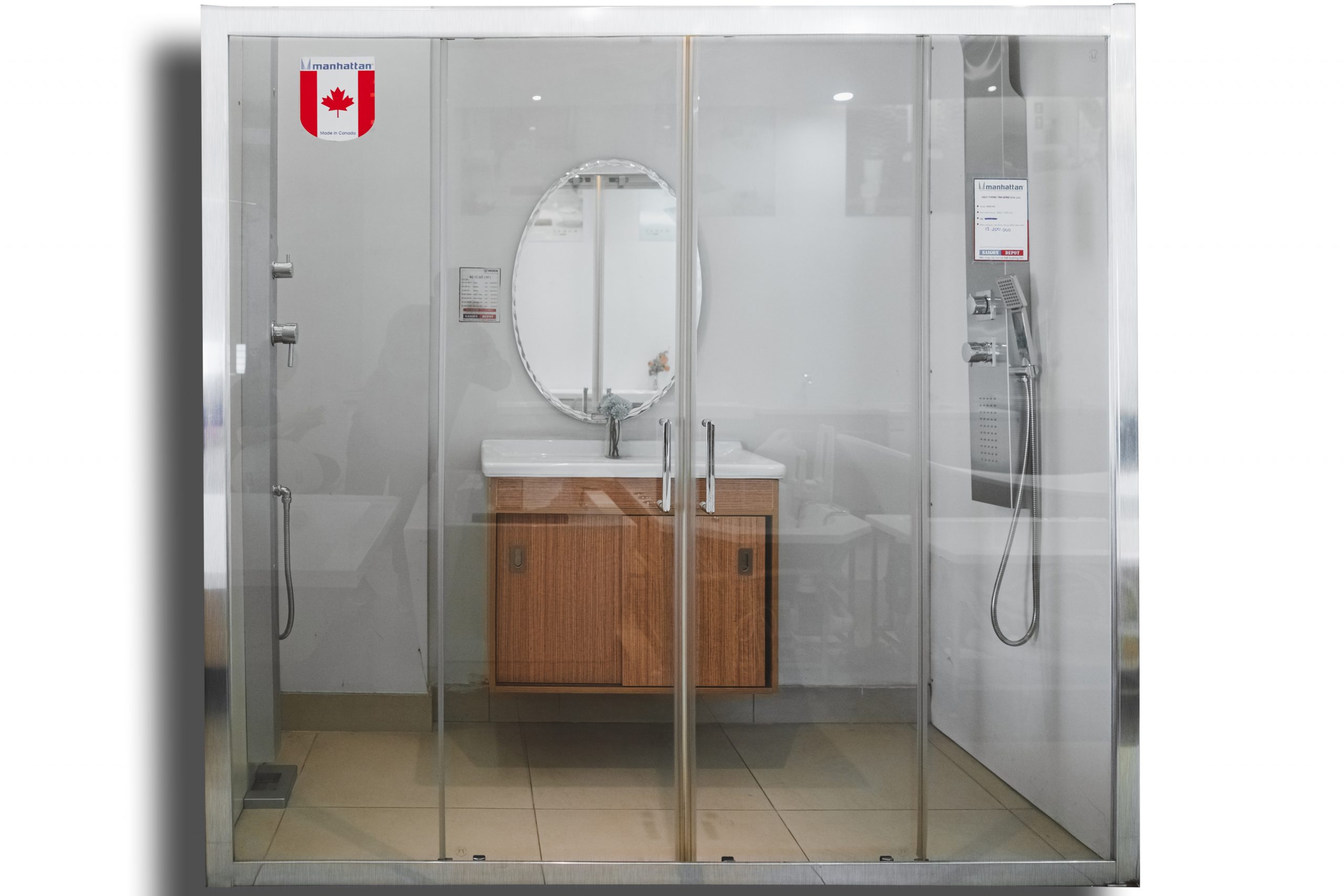 Vách kính phòng tắm cửa lùa MANHATTAN MQ6142