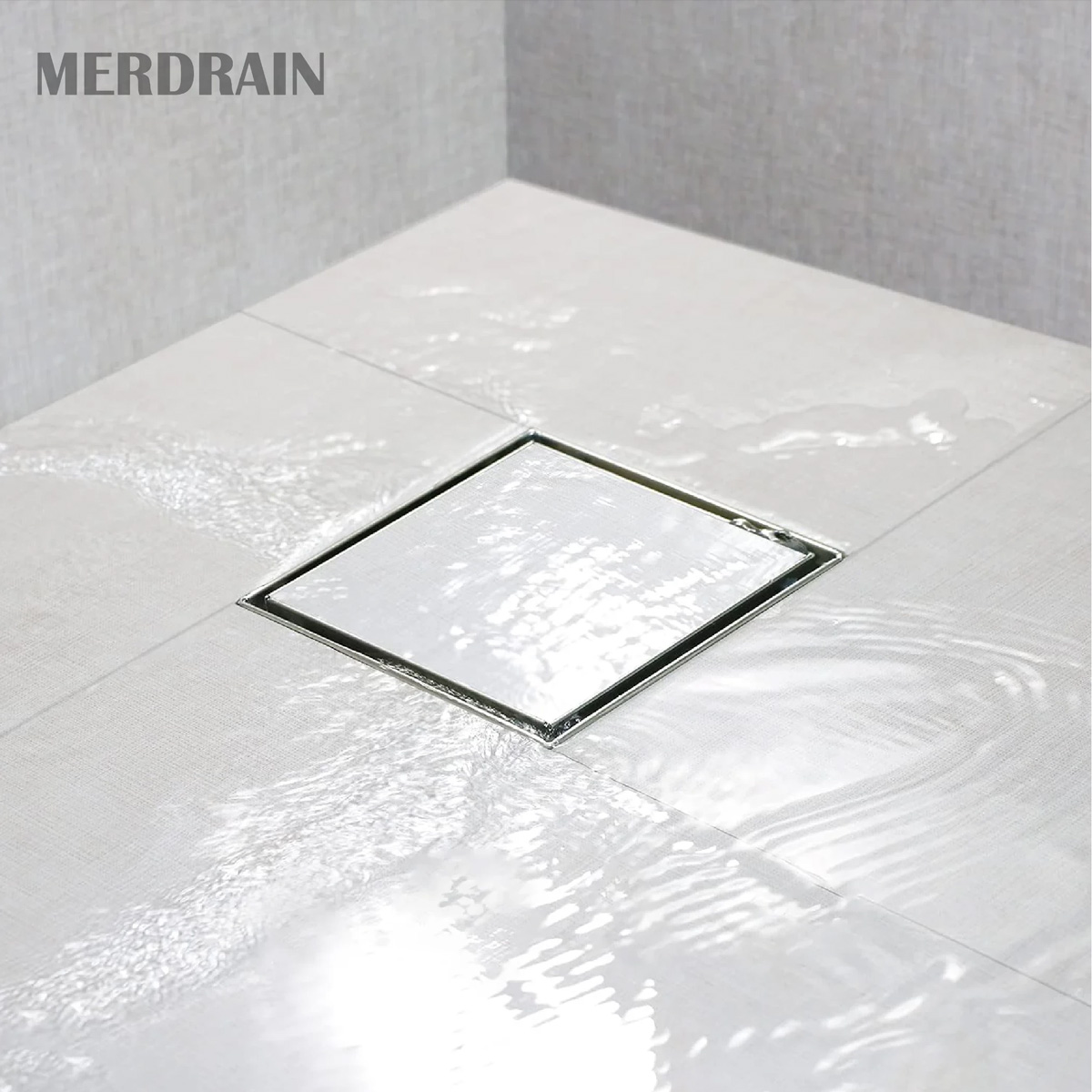 Phễu thoát sàn lát gạch 10x10cm MERDRAIN MD-S8012