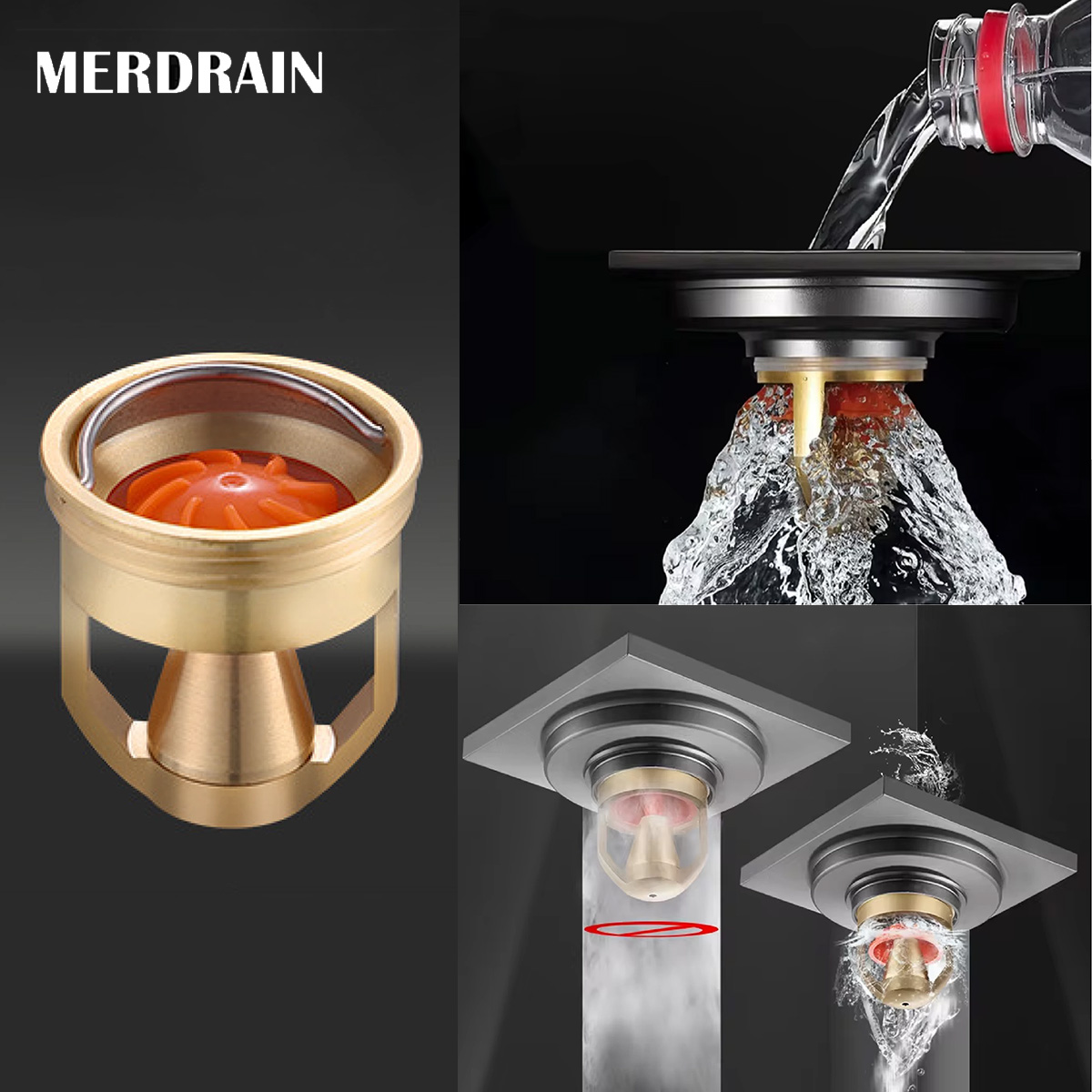 Phễu thoát sàn ban công 10x10cm MERDRAIN MD-S1001