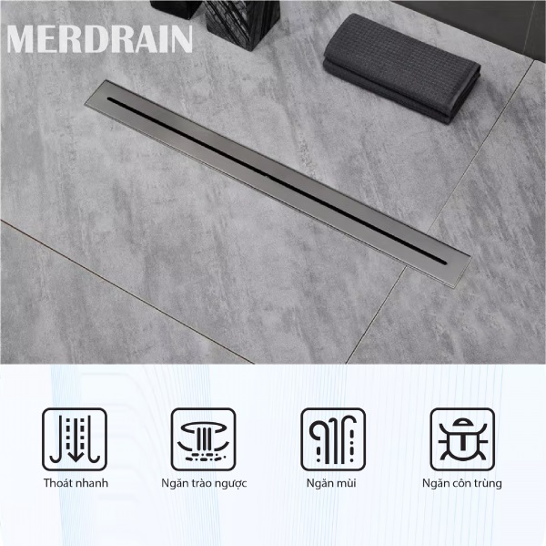 Phễu thoát sàn chính hãng Merdrain - giải pháp thoát sàn cho mọi không gian