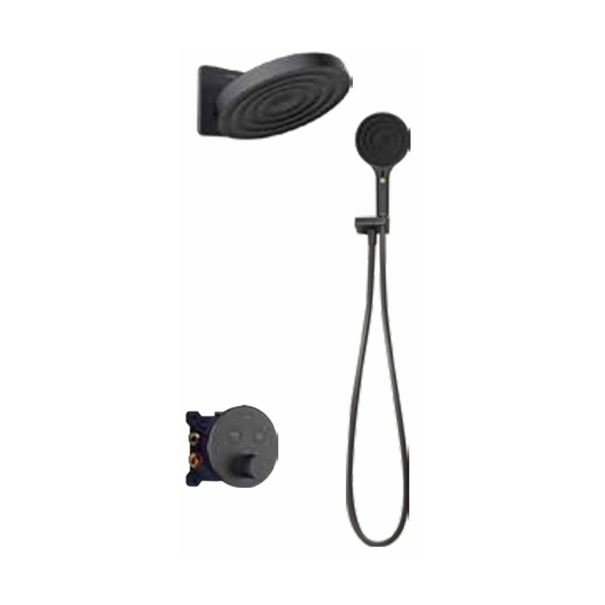 Sen tắm âm tường 2 đường nước nhiệt độ MOEN MR23012BL+UHT73342BL+UR4000+HH202022BL+A716BL+737BL