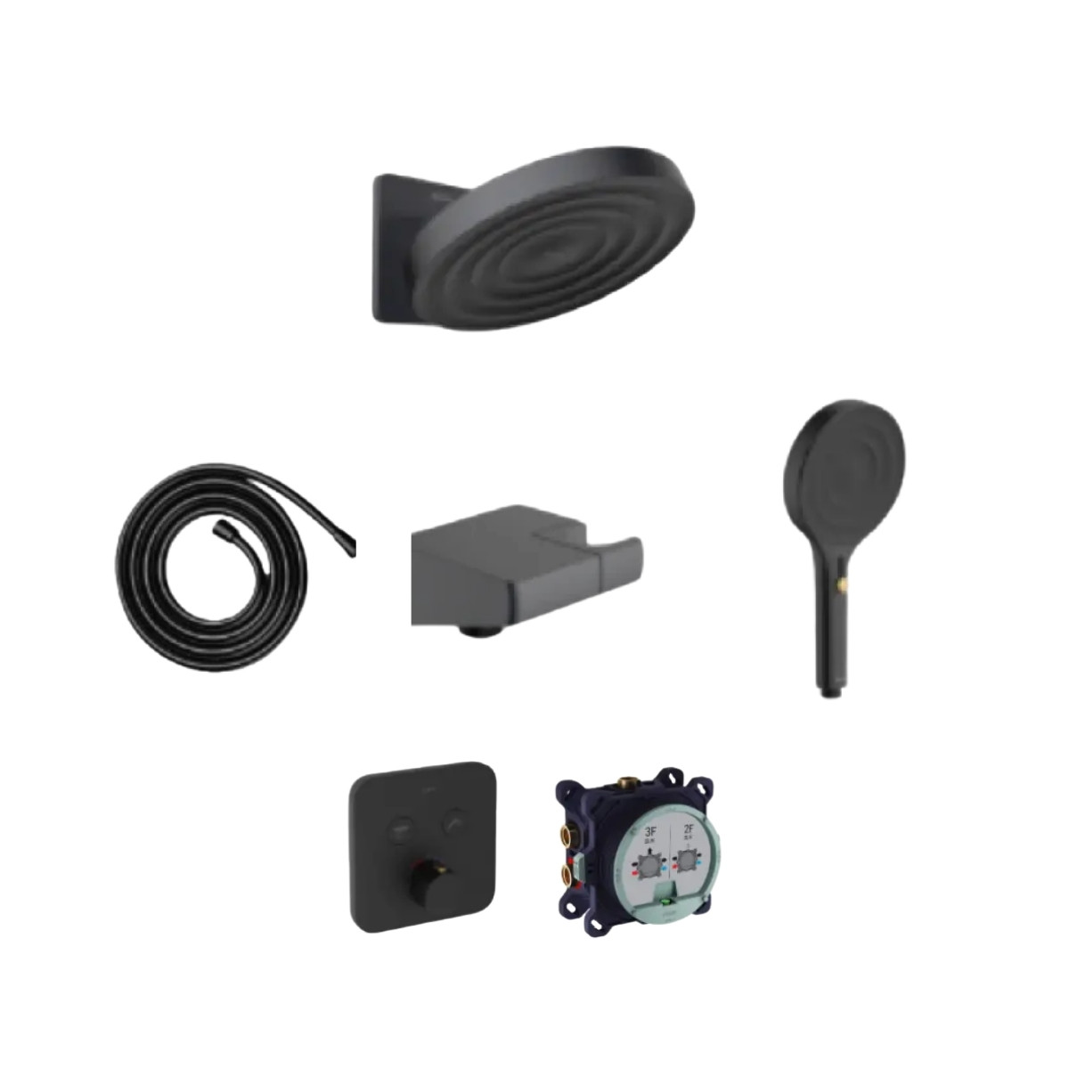 Sen tắm âm tường 2 đường nước nhiệt độ MOEN MR23014BL+UHT73343FBL+UR4000+HH202023BL+737BL+A716BL