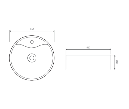 Chậu lavabo đặt bàn MOEN BC9903-144