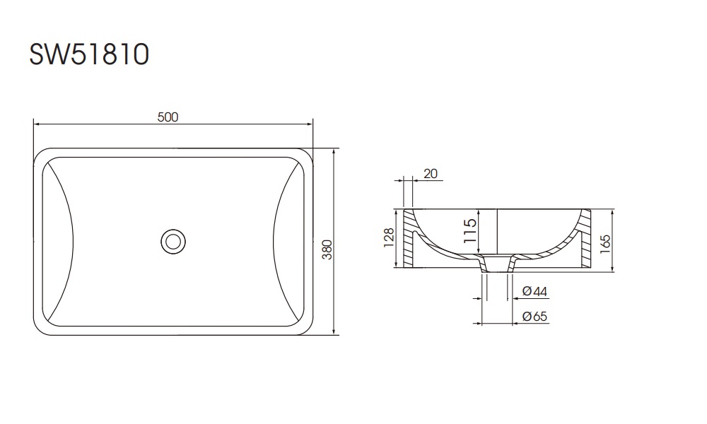 Chậu lavabo đặt bàn MOEN SW51810