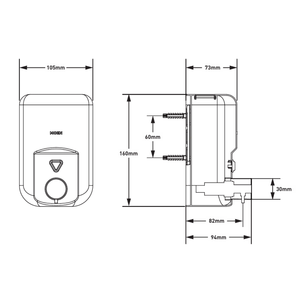 Hộp nhấn xà phòng inox MOEN ACC9999