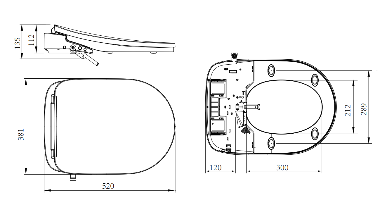 Nắp bồn cầu điện tử MOEN SW2070