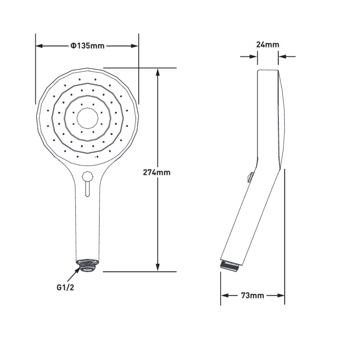 Tay sen tắm MOEN HH202022BL