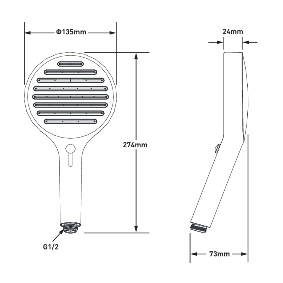 Tay sen tắm MOEN HH202023BL