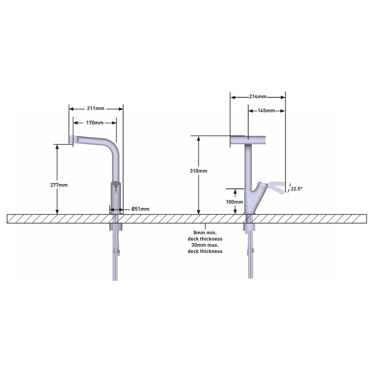 Vòi rửa chén dây rút nóng lạnh MOEN KF10321FY
