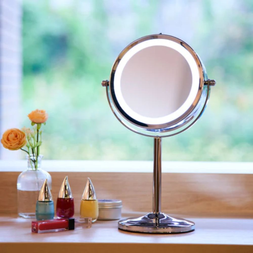 Gương led trang điểm để bàn 15cm MotoM GST014